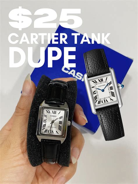 casio cartier tank dupe|cartier crash look alike.